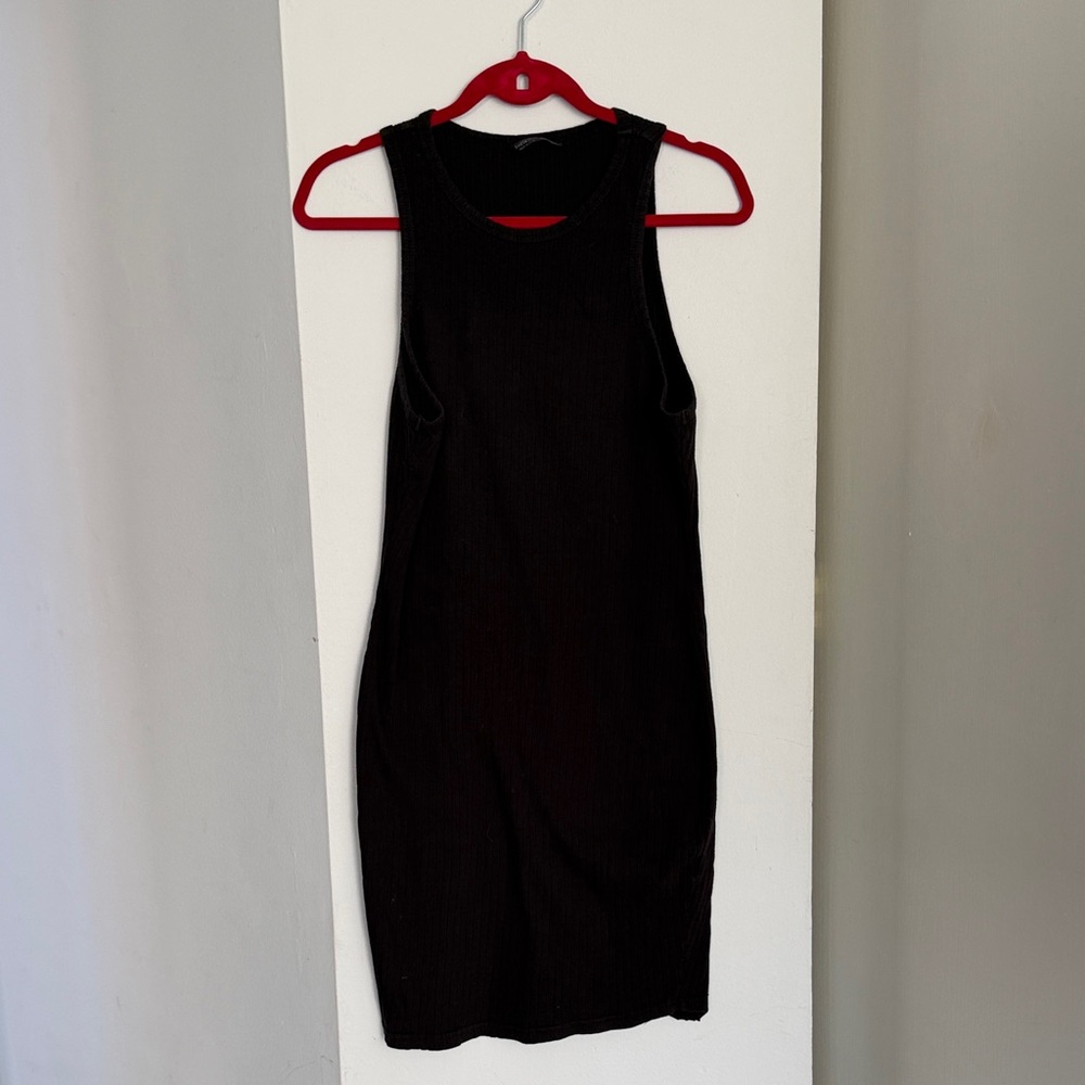 SHEIN Black Ribbed Midi Tank Dress, Size 1X
